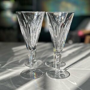 Waterford Sheila Crystal 7 1/8” Champagne Flutes set of 4